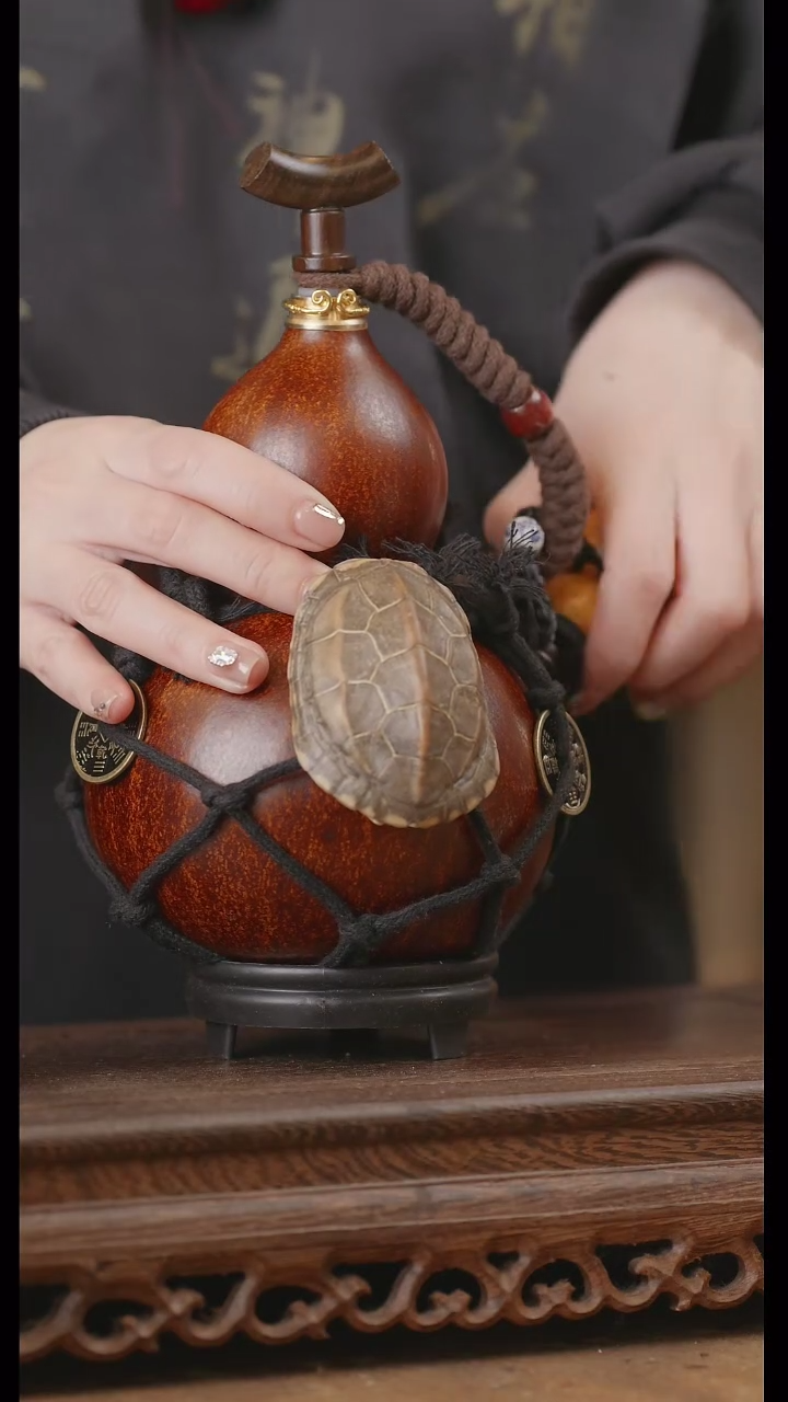 【闪购商品】319号精品天然大漆工艺防渗内胆酒葫芦~