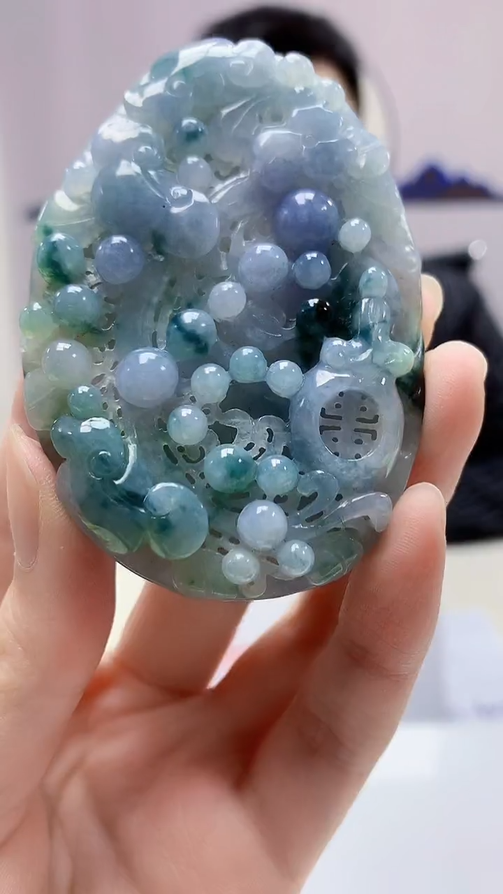 【闪购商品】定制翡翠未镶嵌5153zm-毛货挂件197