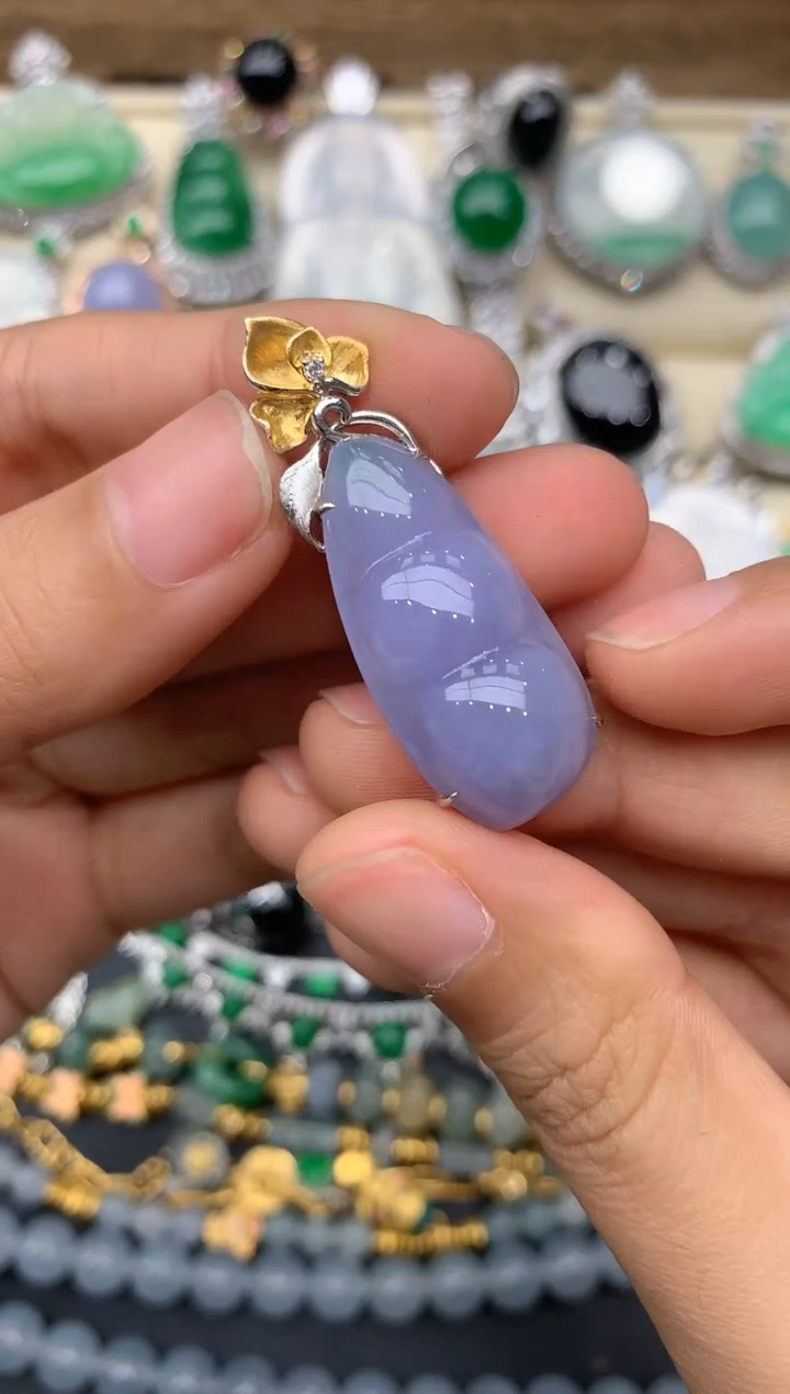 【闪购商品】翡翠颈饰18K金镶嵌258-中国好珍宝