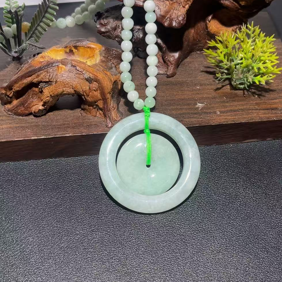 翡翠A货时尚百搭子母扣加珠链GS-40216-60003