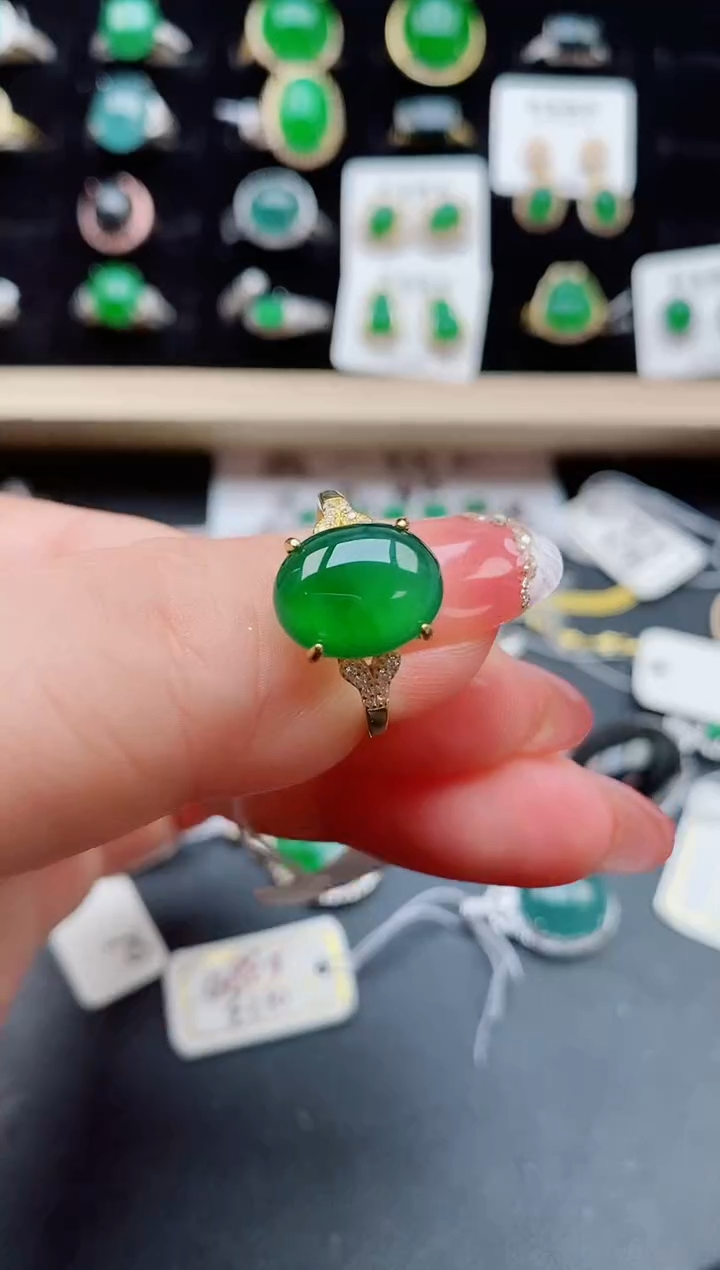 【闪购商品】翡翠戒指银S925镶嵌121212