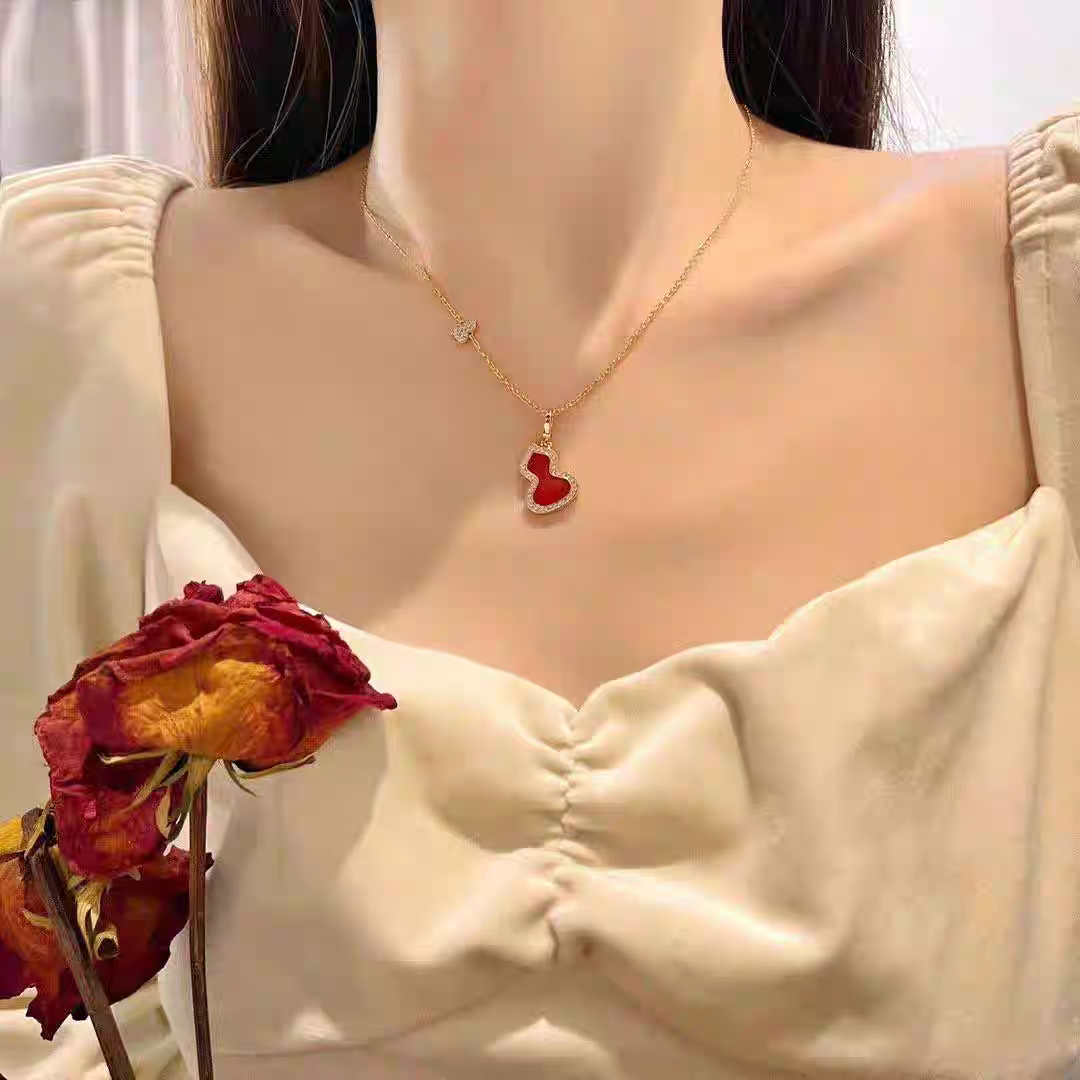 钛钢项链 【小芸自留】钛钢项链 红色葫芦福禄项链