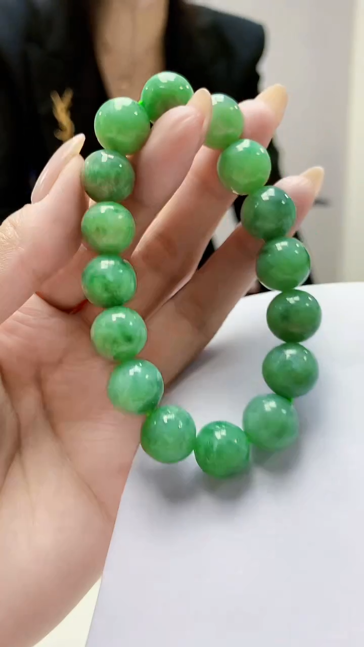 未镶嵌定制翡翠4829MM-毛货手串65