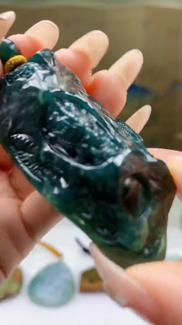 【闪购商品】定制翡翠未镶嵌4688ty-毛货挂件45