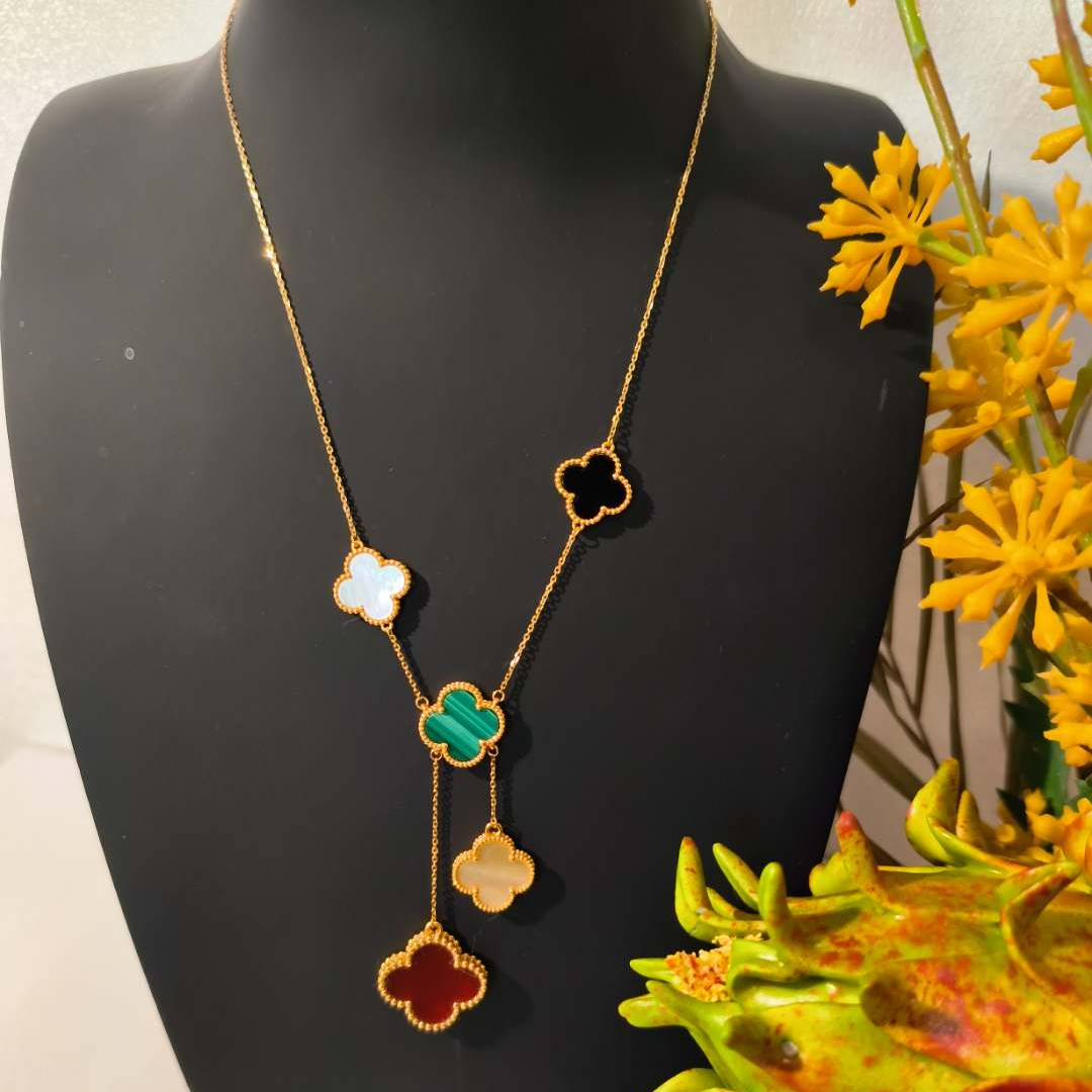 【玉素专属】18k金轻版Y字链绿多宝  优雅经典轻奢