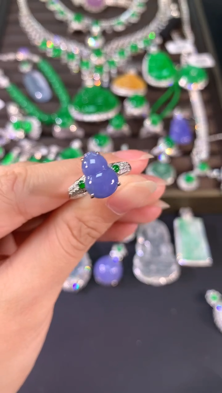 【闪购商品】翡翠戒指18K金镶嵌C92|5980