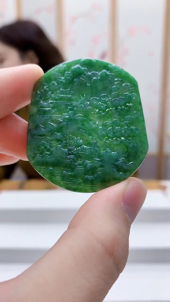 未镶嵌定制翡翠4829bb-毛货挂件65