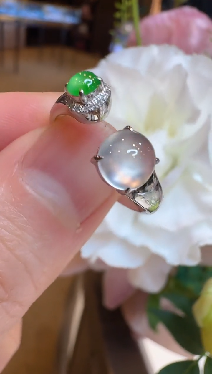 【闪购商品】翡翠戒指18K金镶嵌多样性团购发一件