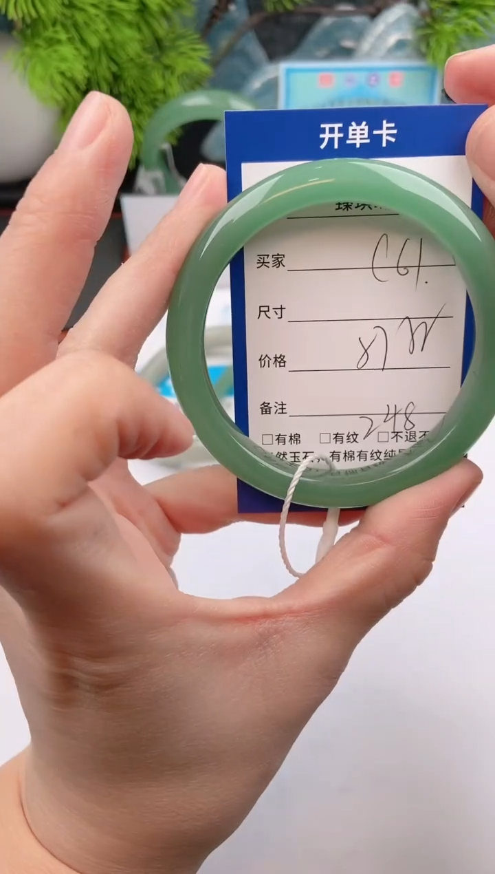 【闪购商品】石英质玉手镯未镶嵌c61东陵玉微色差