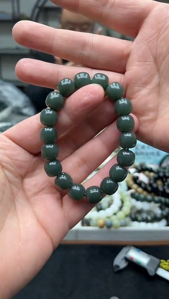 未镶嵌手串和田玉纯天然新疆且末蓝12