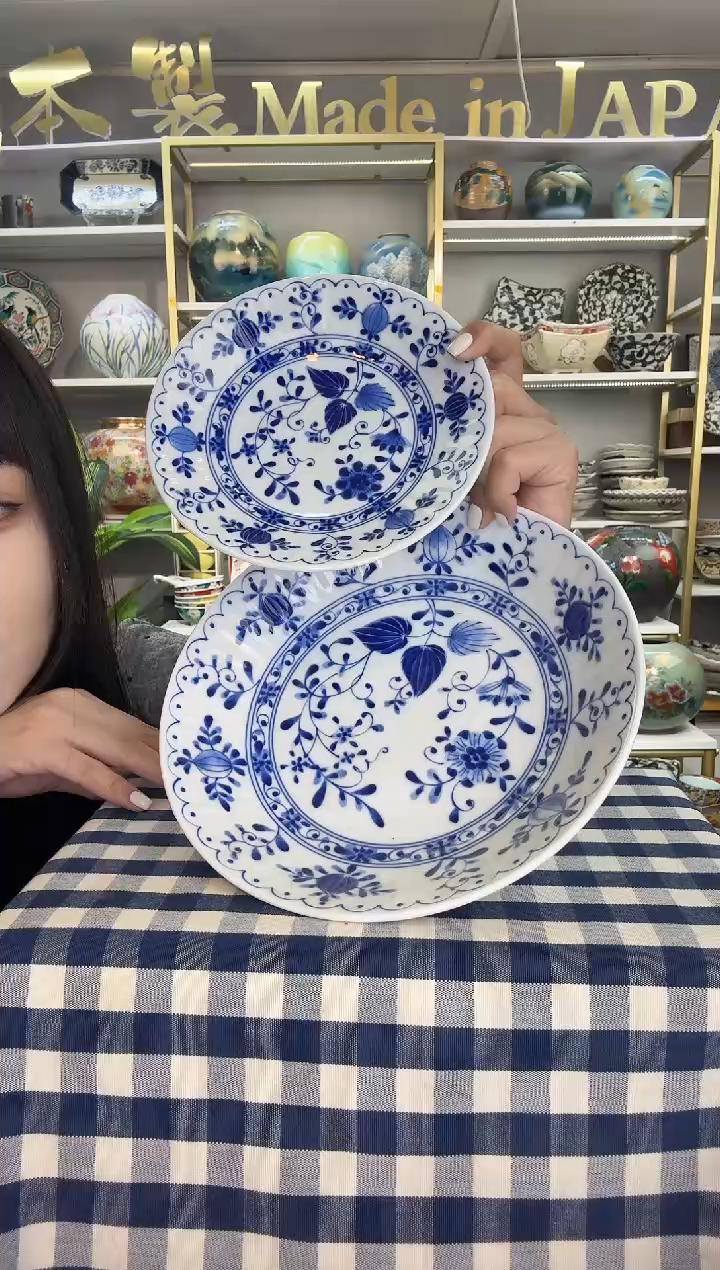 瓷16.5平盘一只+22.5深盘一只