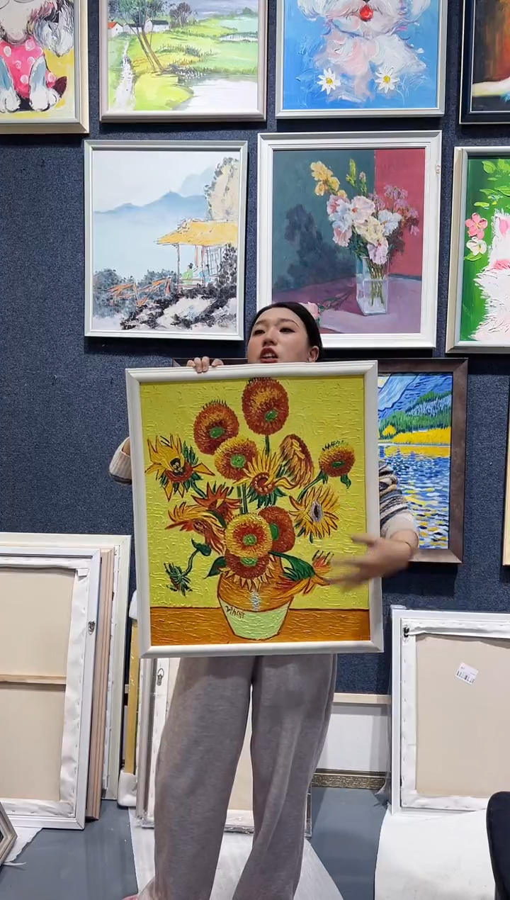 【闪购商品】油画65号 50*60 向日葵-手绘油画