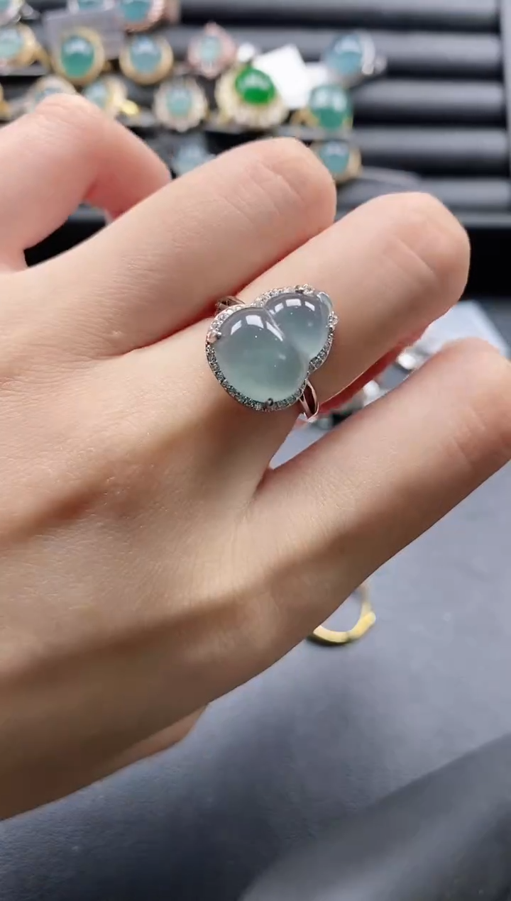 【闪购商品】翡翠戒指银S925镶嵌1111