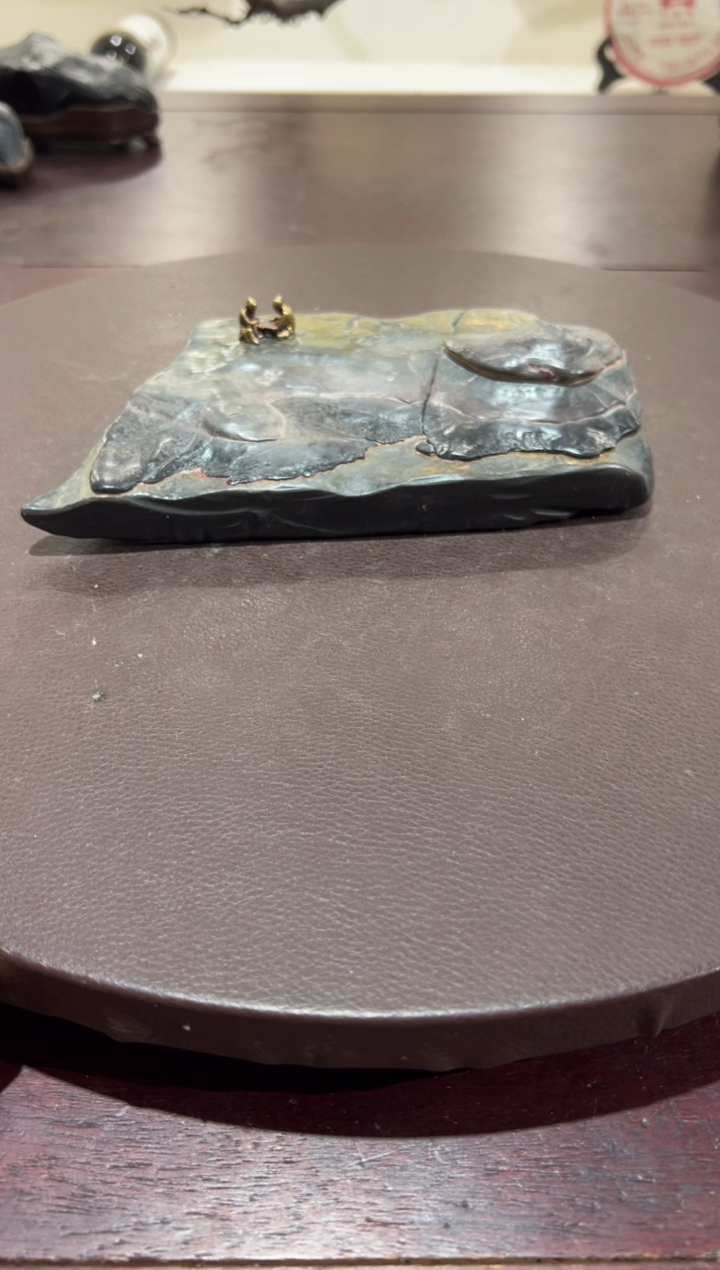天****息意境典雅砚台烟缸摆件