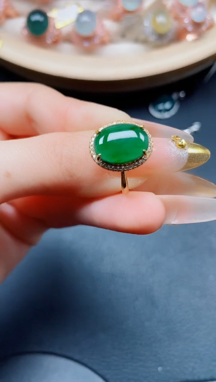 【闪购商品】翡翠戒指银S925镶嵌翡翠