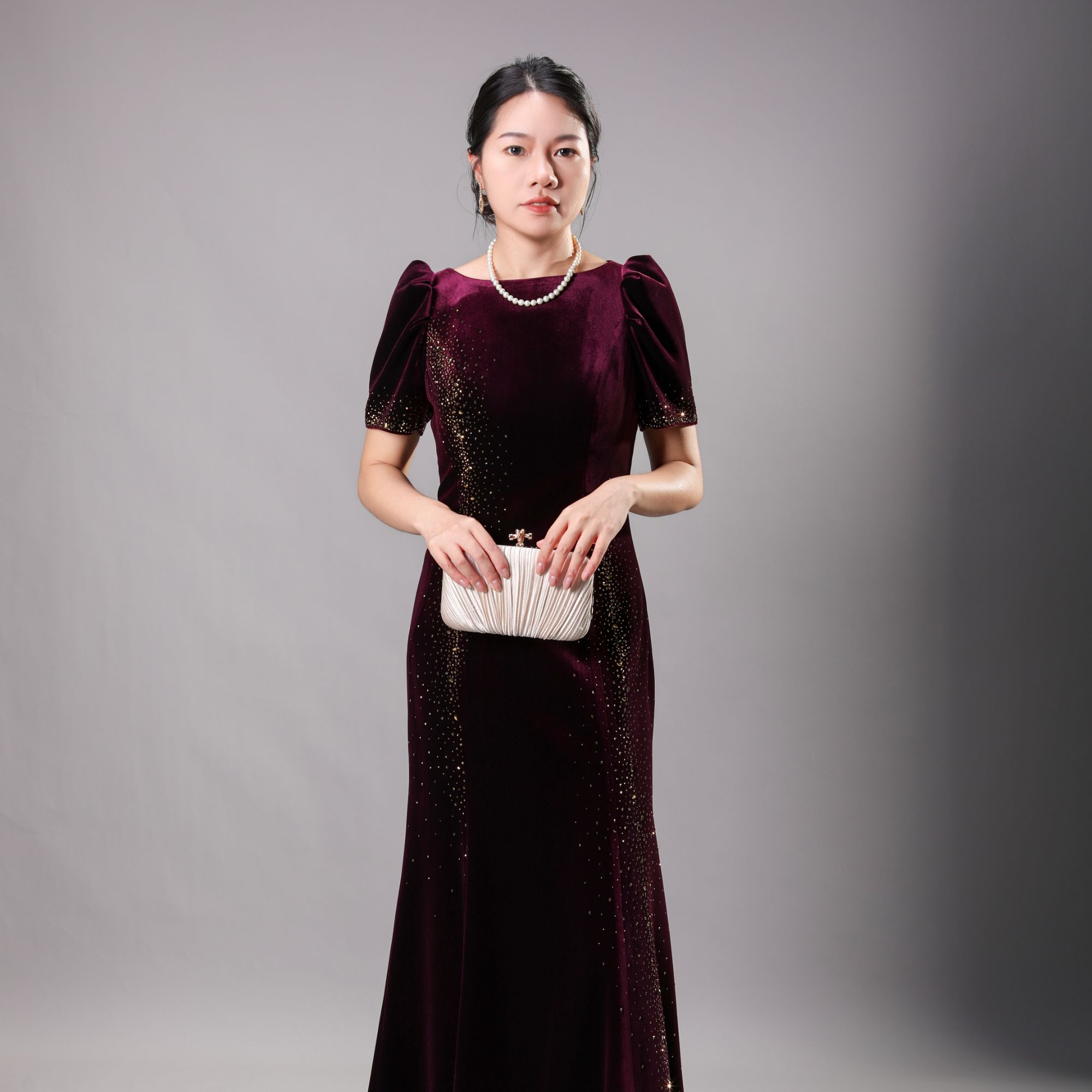 高贵红色喜婆婆喜妈妈礼服婚礼2025新款爆款
