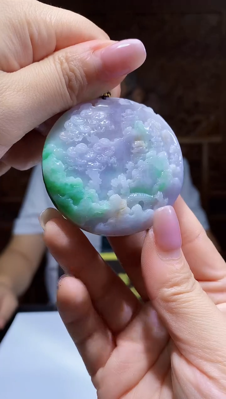 未镶嵌定制翡翠12/0918/W/山水