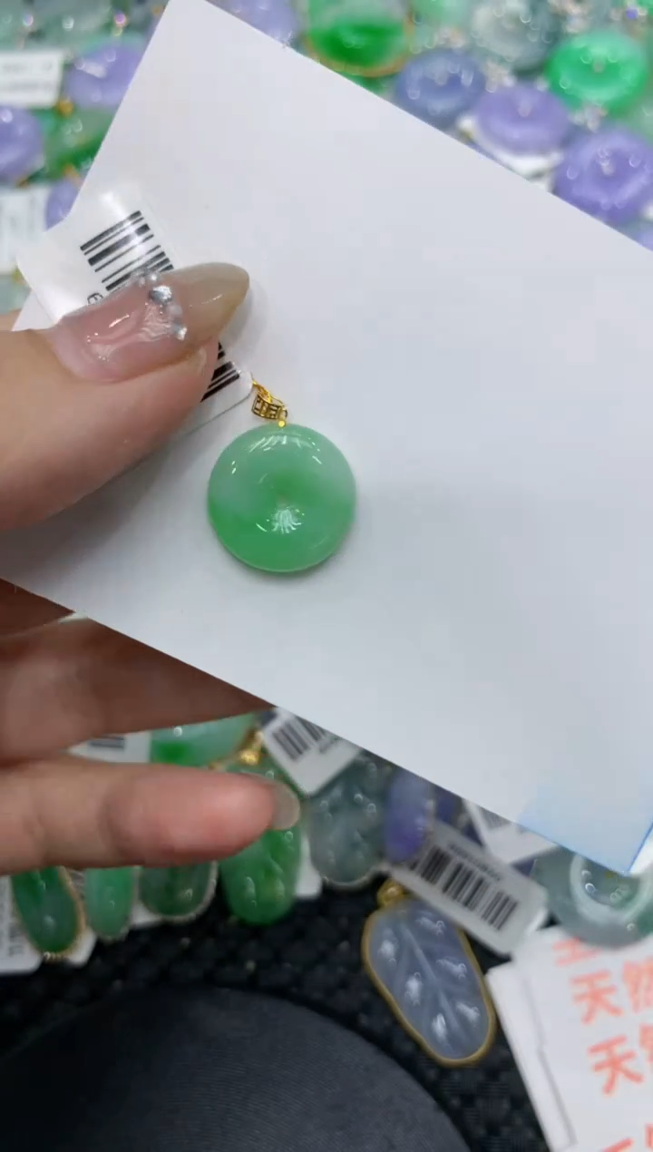 【闪购商品】翡翠颈饰18K金镶嵌222222222