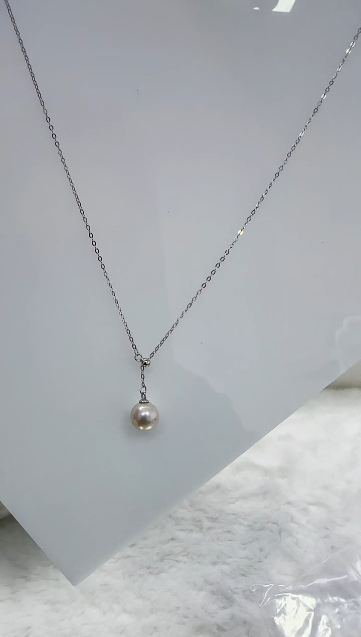 【闪购商品】淡水珍珠DA银S925镶嵌b365 白珠套链9