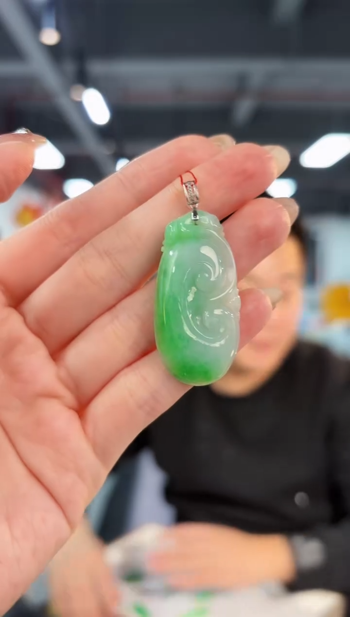 【闪购商品】翡翠颈饰18K金镶嵌缅料A货/支持复检/一件