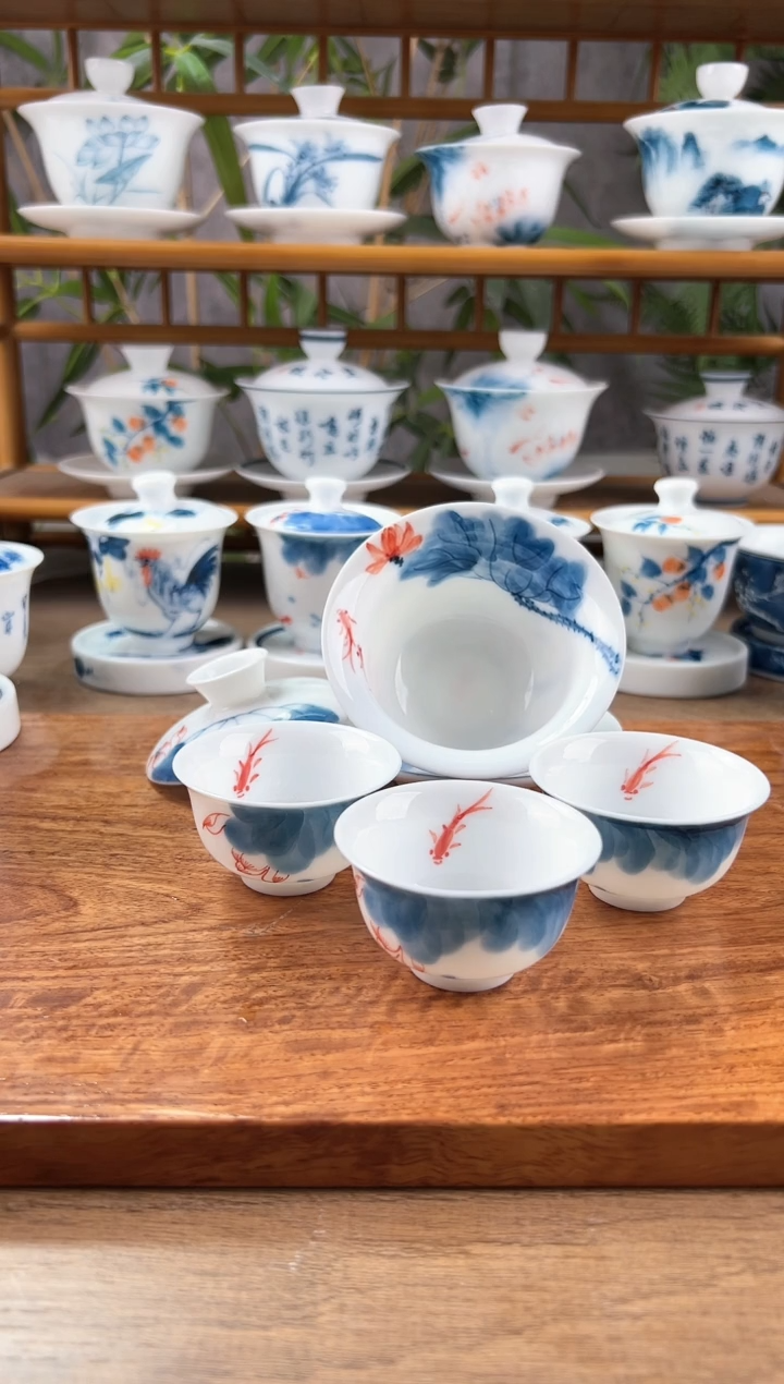 【闪购商品】微瑕线条莲130ml內绘三才+小和顺3