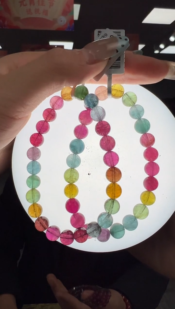 【闪购商品】碧玺手链未镶嵌B64 gxc608约7mm多样性发一件