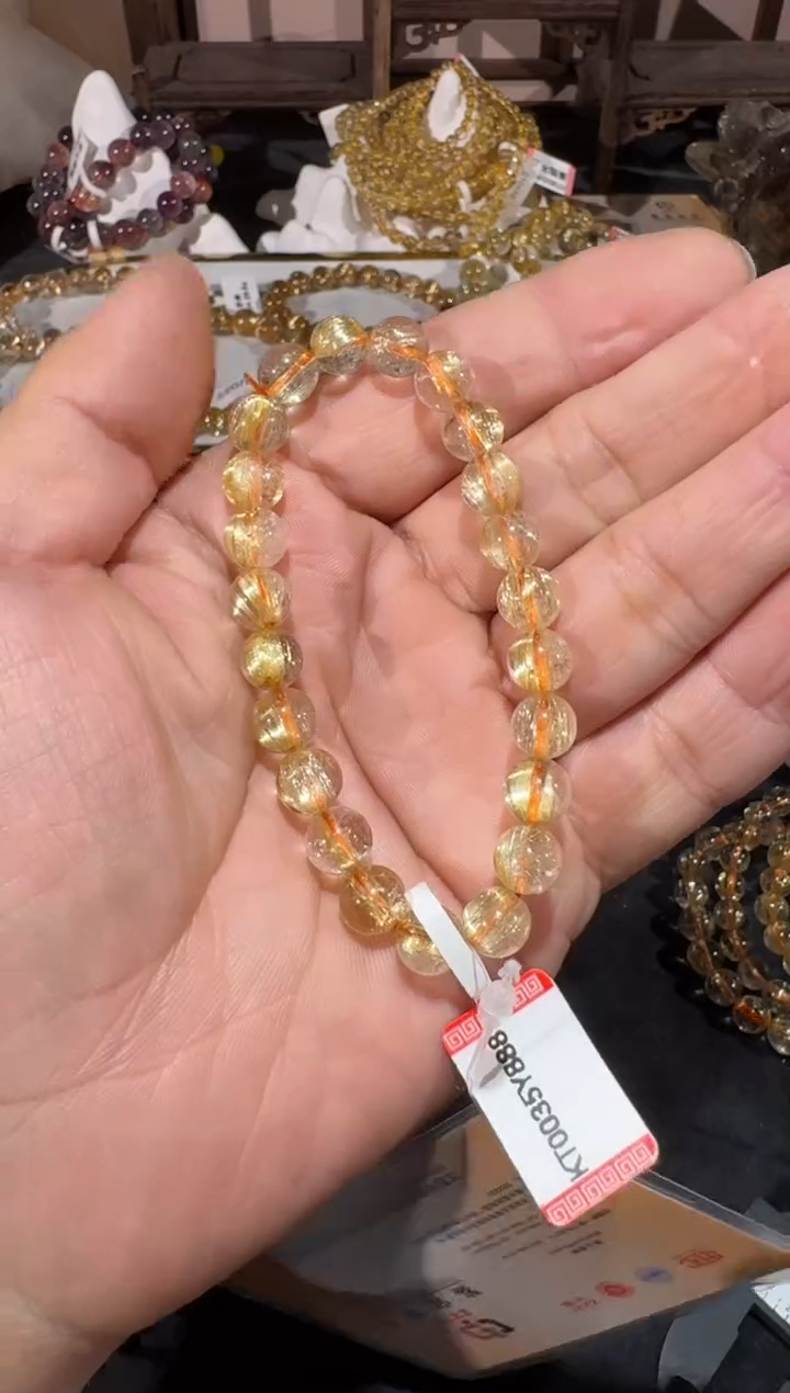 未镶嵌手串发晶SJ-843金发晶