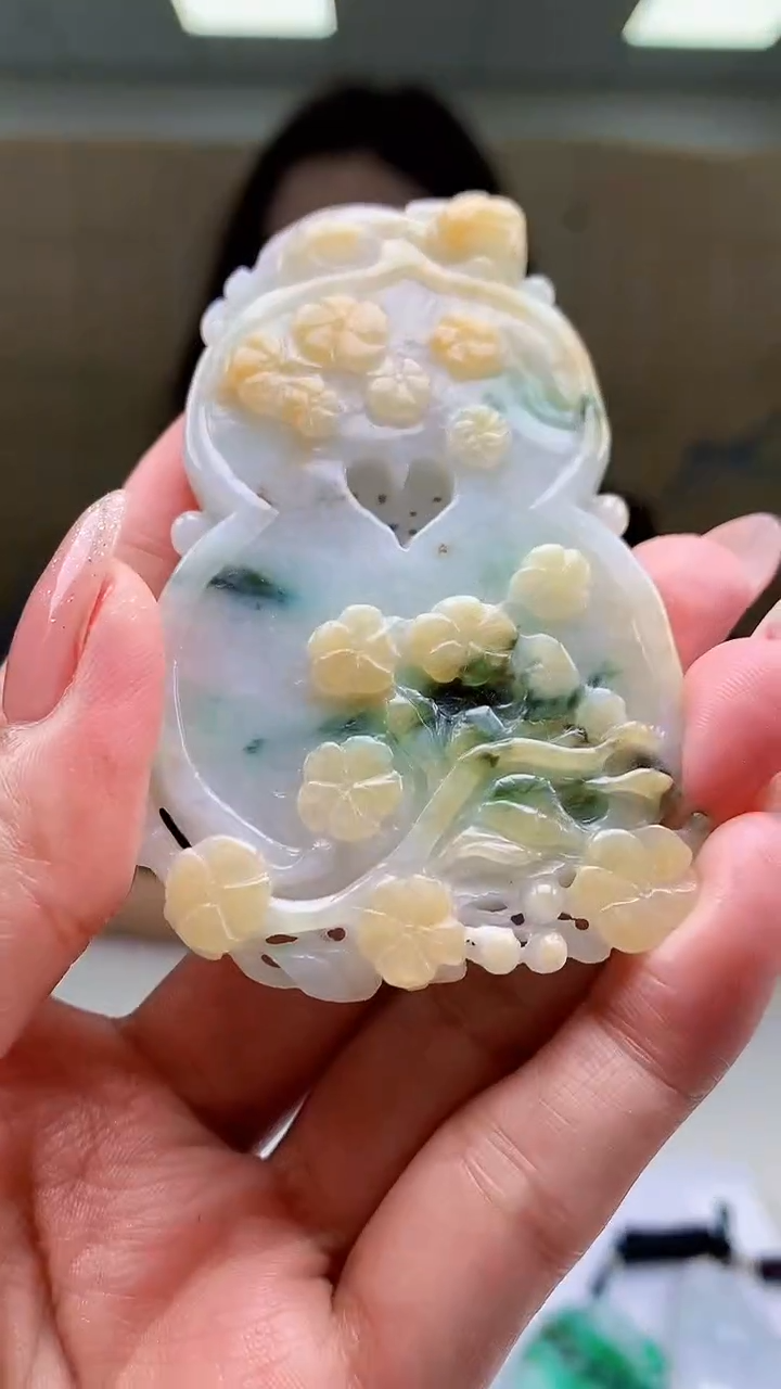 【闪购商品】定制翡翠未镶嵌4829MM-毛货挂件15