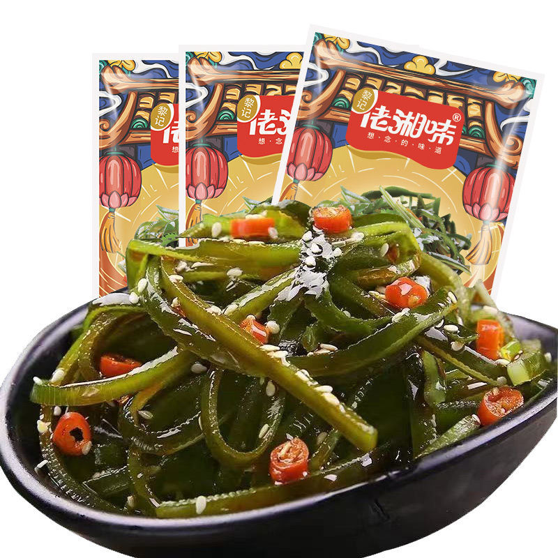 海带丝开袋即食独立小包装麻辣小零食下饭菜咸菜凉拌菜一整箱批发