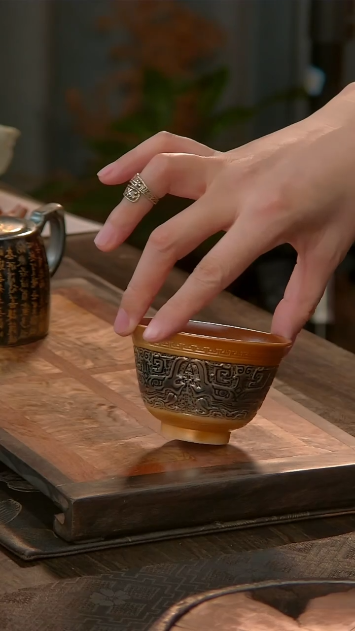 【闪购商品】杯108柴烧柴房陶瓷｜雕刻单杯