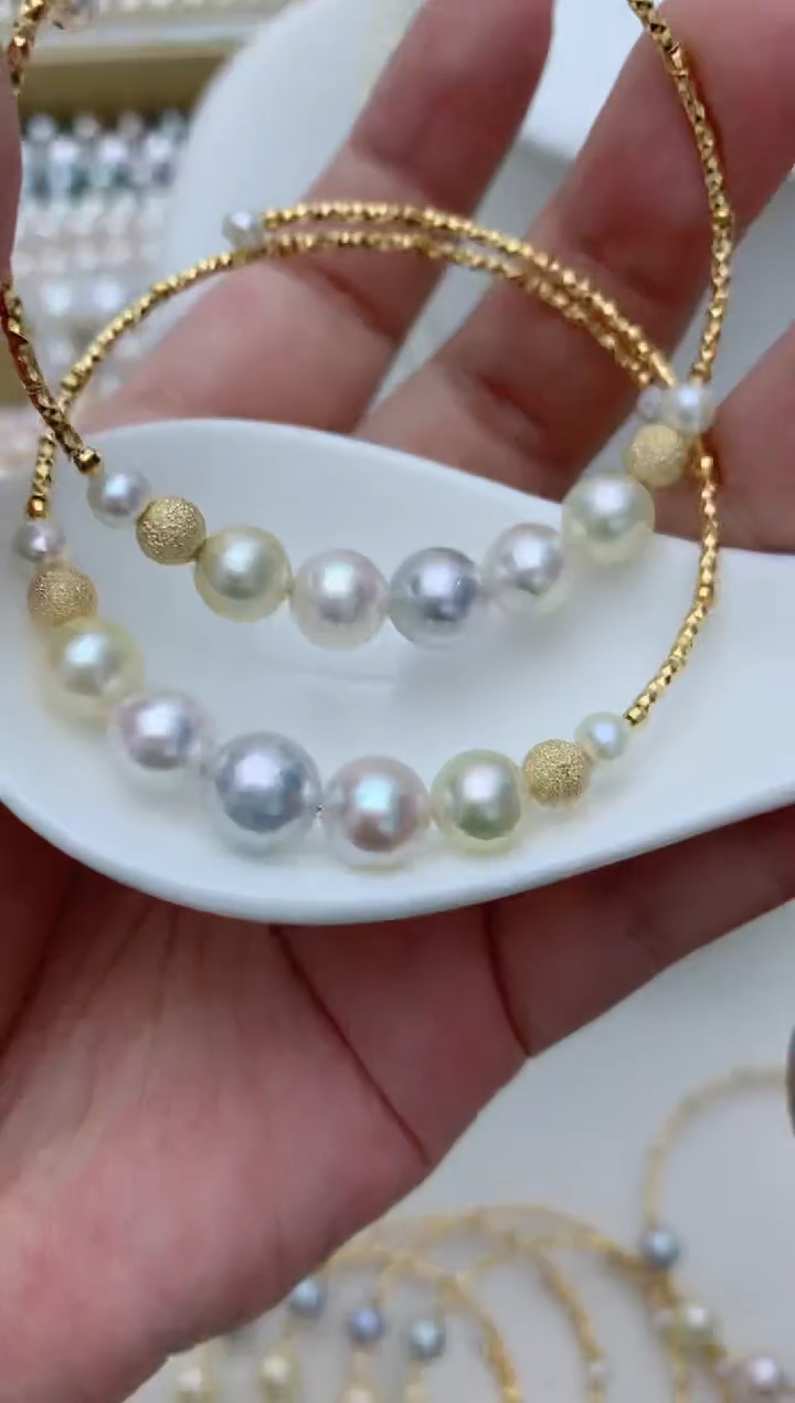 海水珍珠未镶嵌手串q65  多样性发其一