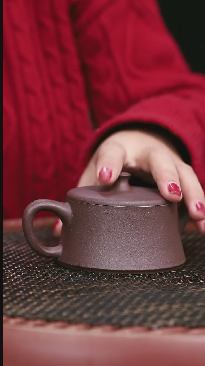 【闪购商品】紫砂高砂老紫泥72号云柱180CC