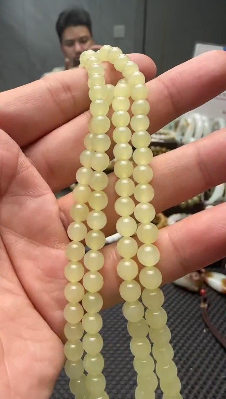 项链未镶嵌和田玉若羌黄口项链卡6*108