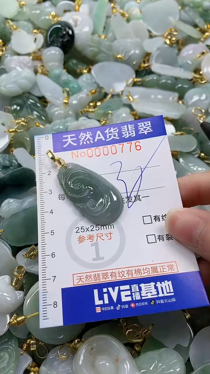 颈饰未镶嵌翡翠纯天然a货翡翠