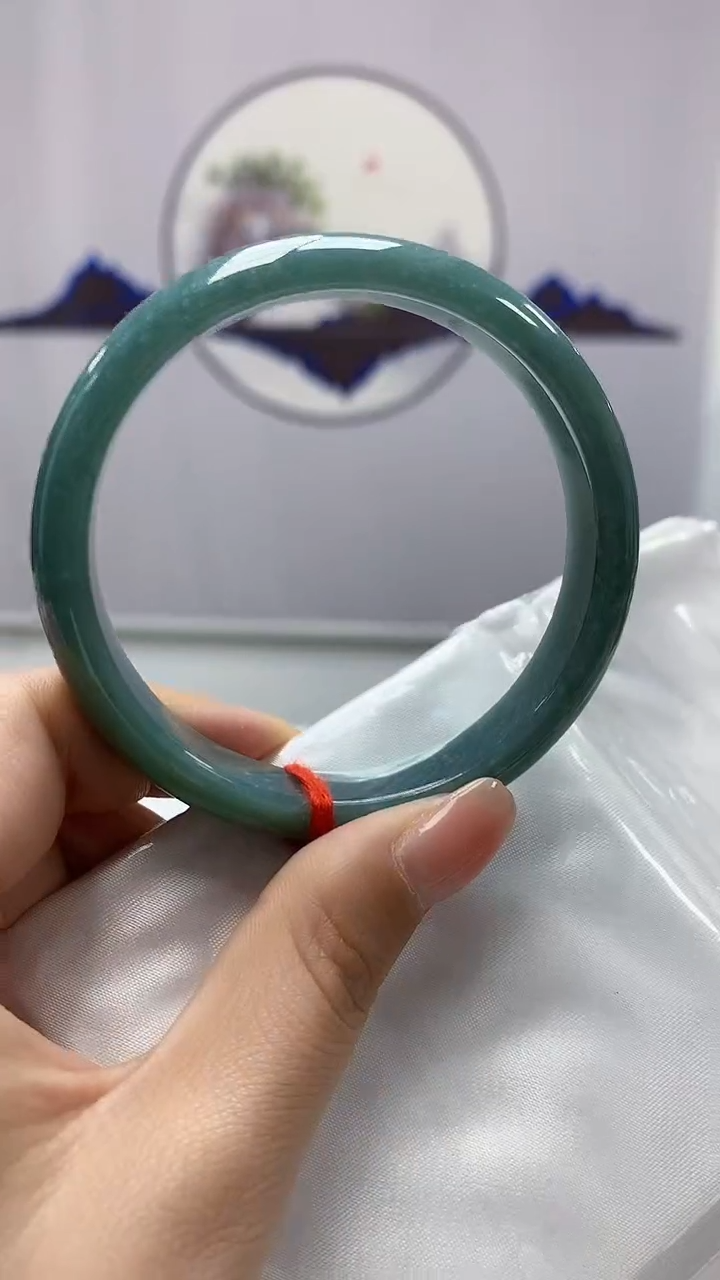 【闪购商品】定制翡翠未镶嵌4969ms-毛货手镯（56圈）118