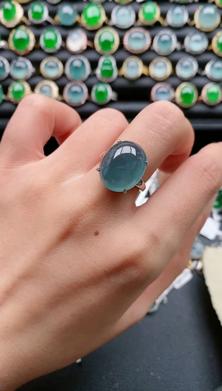 【闪购商品】翡翠戒指银S925镶嵌111111