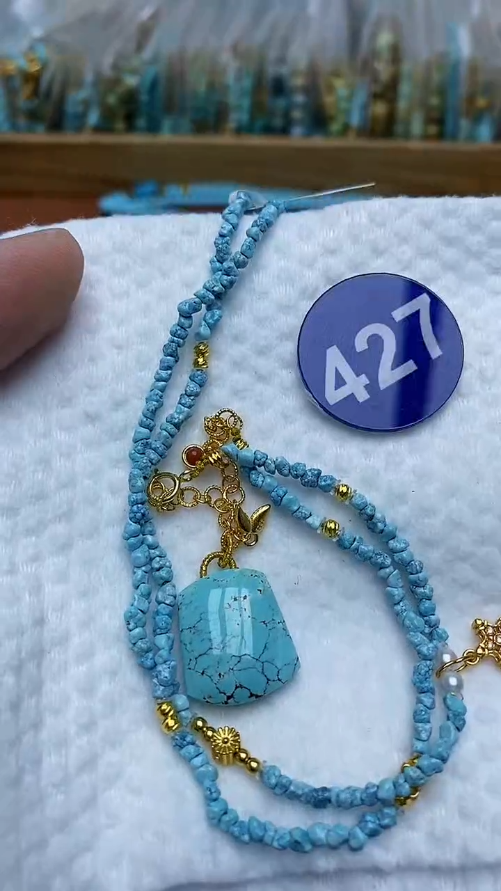 【闪购商品】绿松石项链银S925镶嵌427