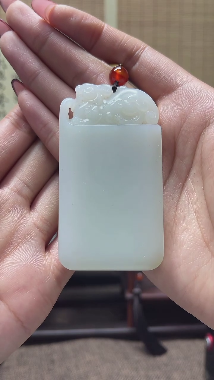 【闪购商品】和田玉颈饰未镶嵌和田玉无事牌多人241757#