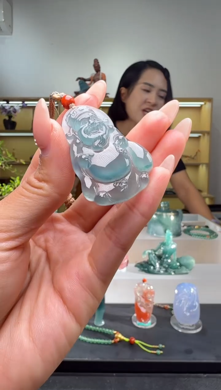 吊坠(不含链)未镶嵌翡翠财神（多样性发其一）