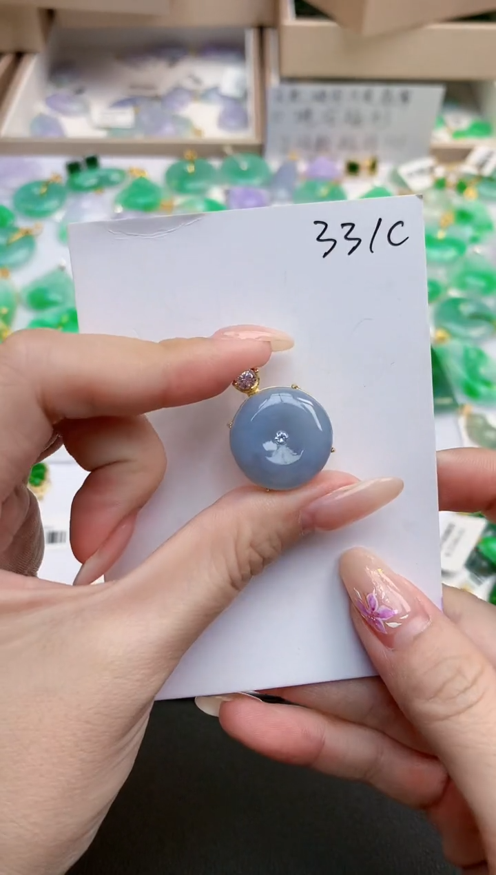 颈饰未镶嵌翡翠天然缅甸A货翡翠