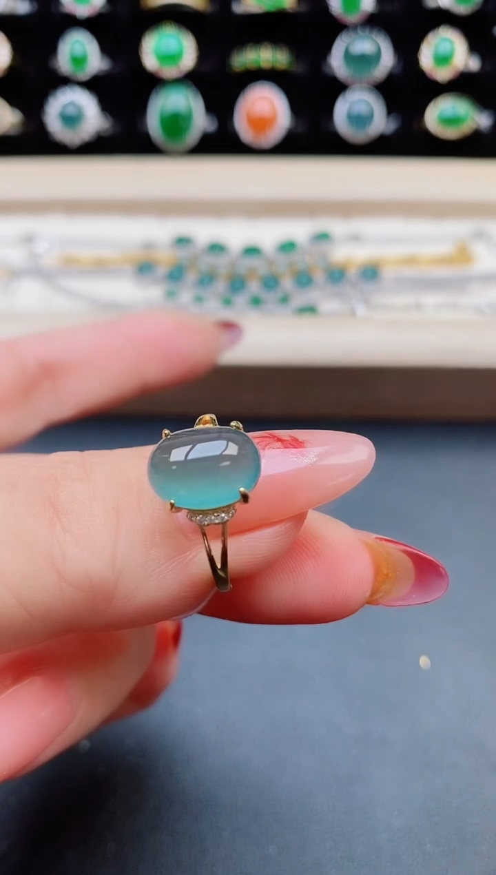 【闪购商品】翡翠戒指银S925镶嵌5085850