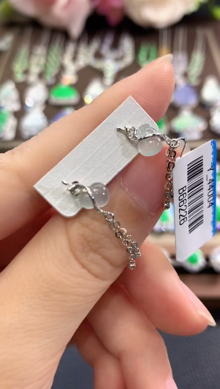 18K金镶嵌翡翠耳饰b2多样性一件发货