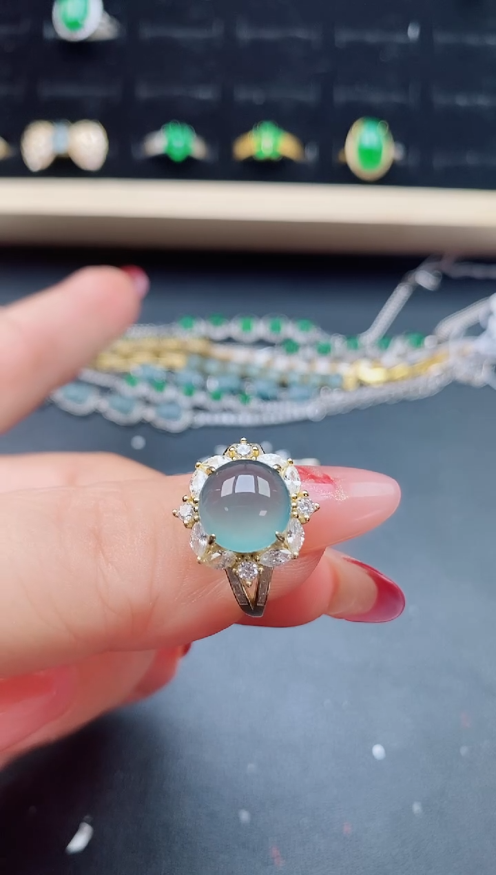 【闪购商品】翡翠戒指银S925镶嵌321321