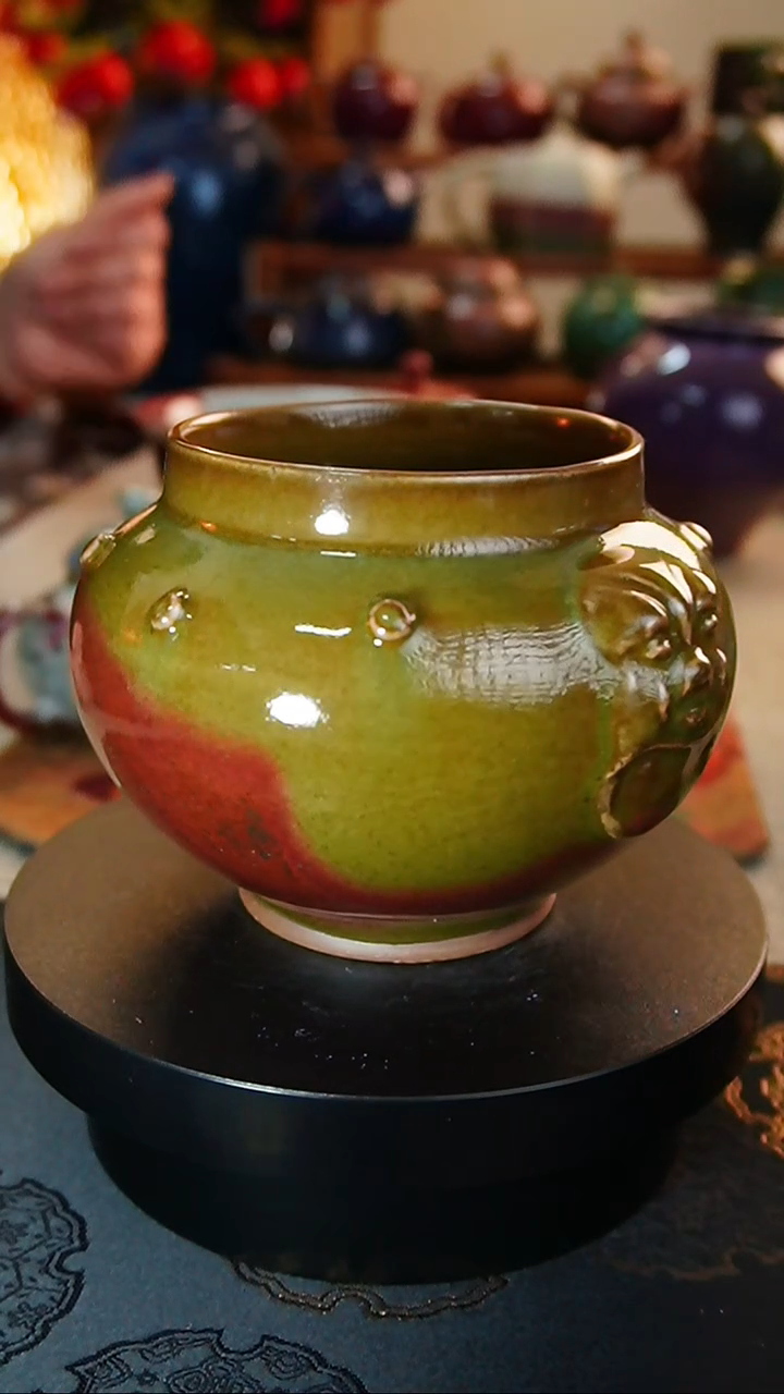 【闪购商品】瓷片403 瑞兽小罐   钏