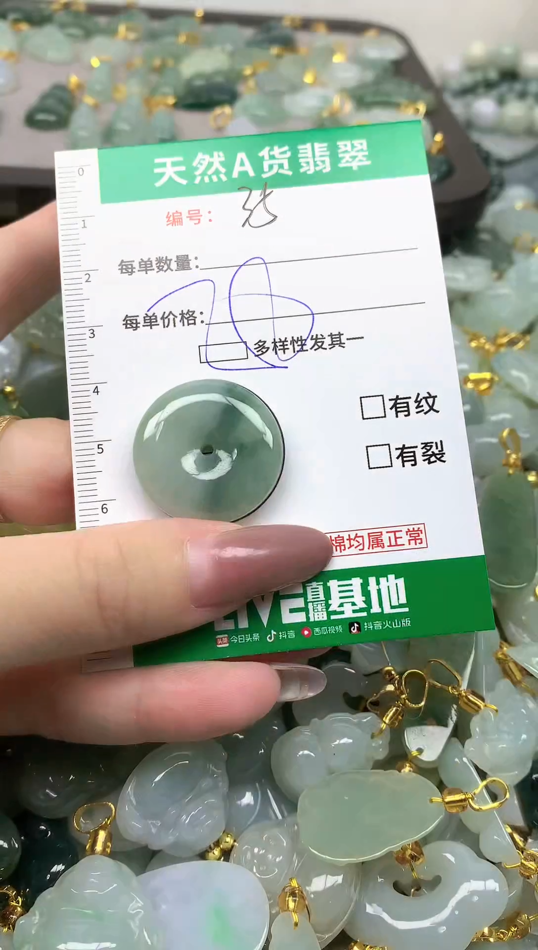 颈饰未镶嵌翡翠纯天然缅甸A货翡翠-35