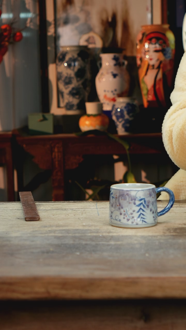 【闪购商品】瓷片景德镇纯手工釉下彩精品花瓶