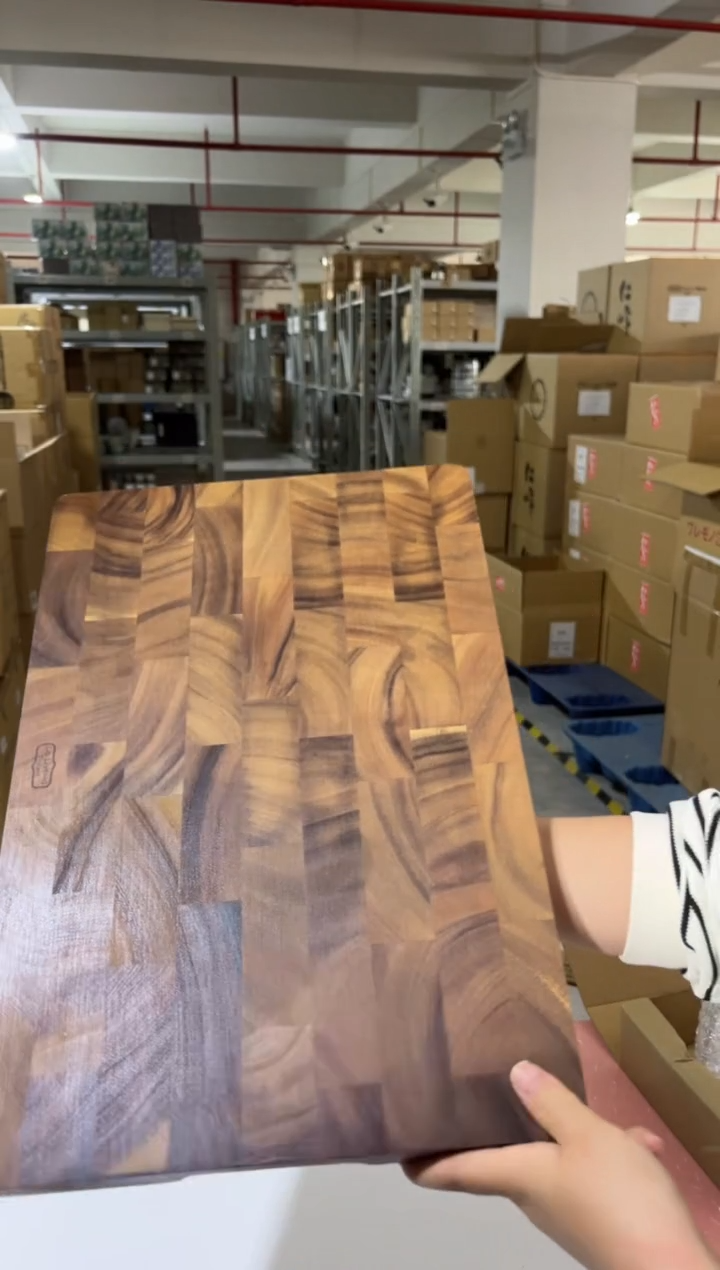 瓷片【微瑕不退不换】相思木长方形菜板（原色） 大号