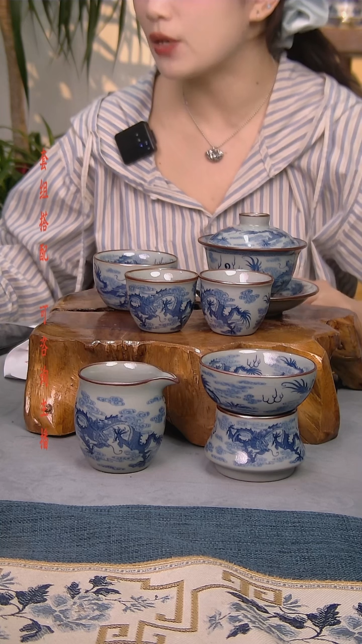 简装家用款6件套 老陶泥开片纹陶瓷茶具