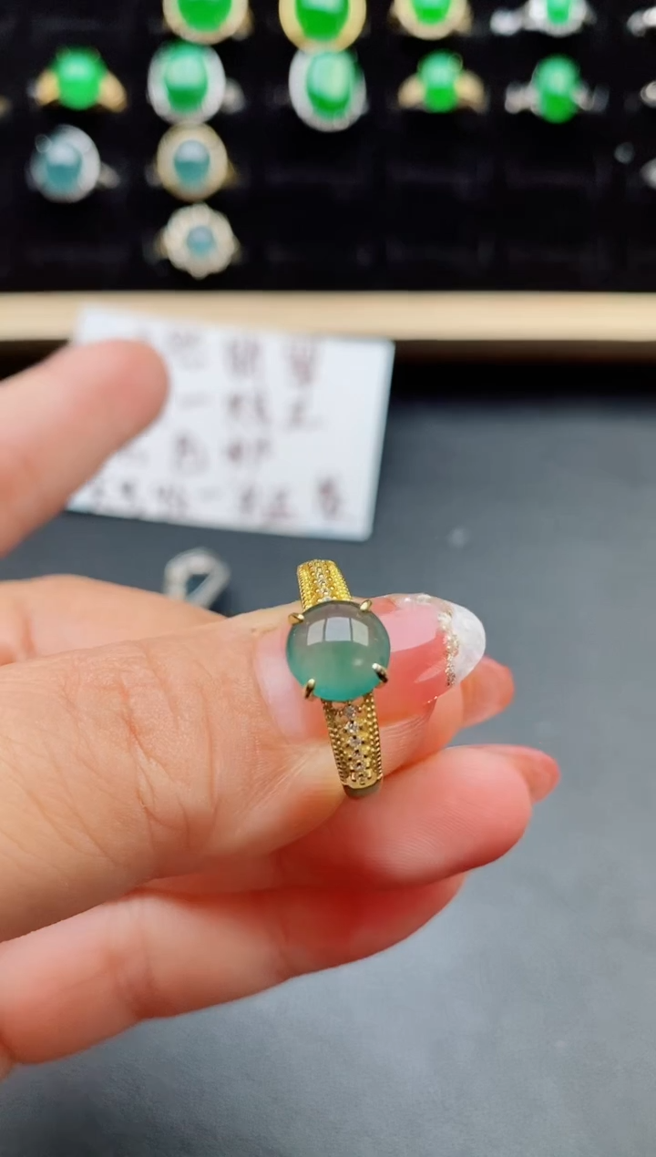 【闪购商品】翡翠戒指银S925镶嵌21212