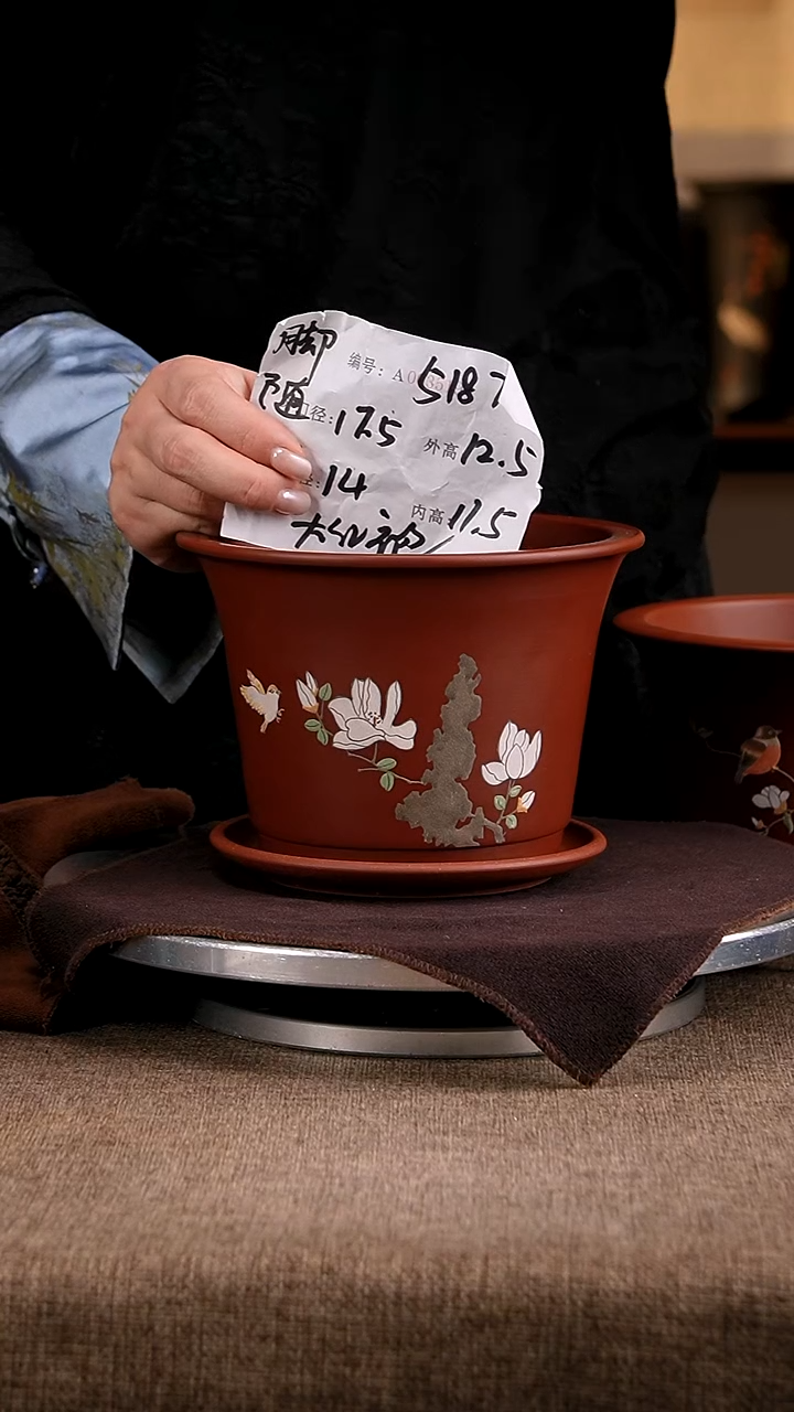 紫砂花盆花卉工艺5187+z